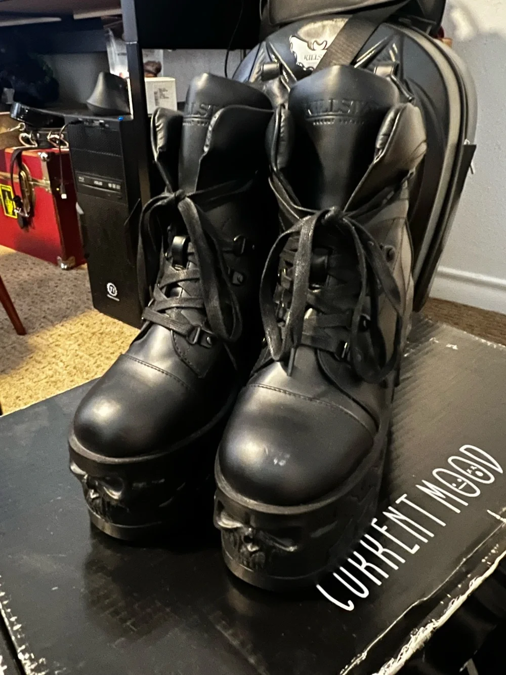 Killstar - Skull Boots - Size 7
